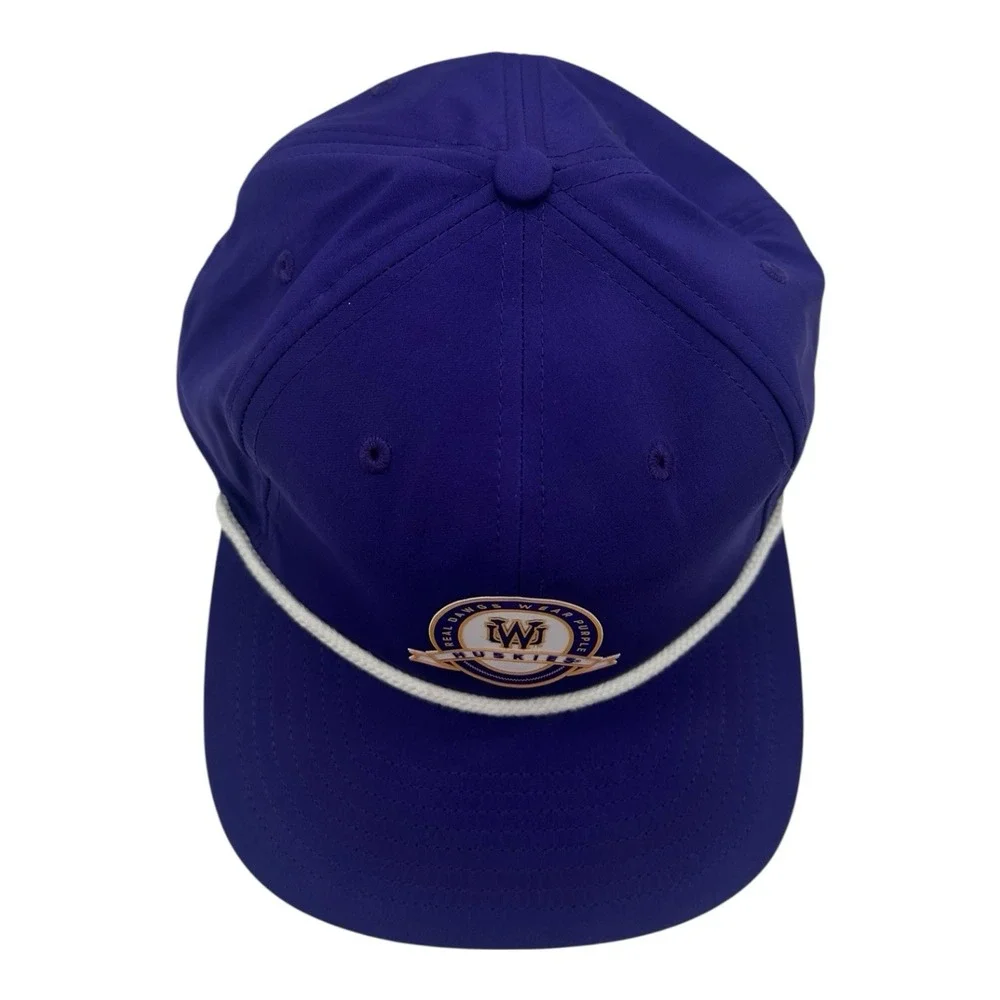 Adidas Washington Huskies Hat Cap Strapback Purple Adjustable NCAA Rope‎ JN1562